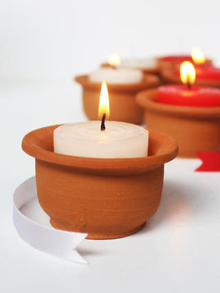 Hat Pot Candle Holder - Set of 6