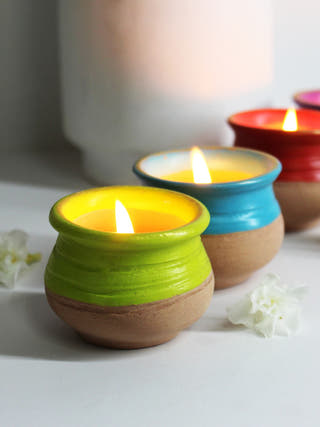 Pot Handi Candle Holder - Set of 4
