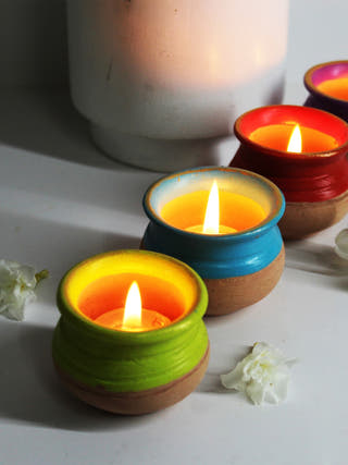 Pot Handi Candle Holder - Set of 4