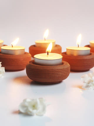 Tab Wheel Candle Holder - Set of 6