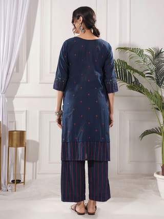 Nitya Blue Cotton Kurta