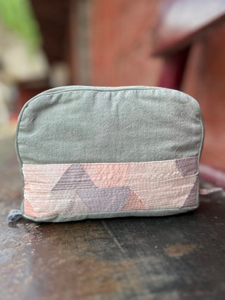 Unisex Cotton-Silk Peach Utility Pouch Bihart