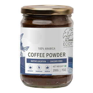 Organic Black Coffee Powder jar Ecotyl