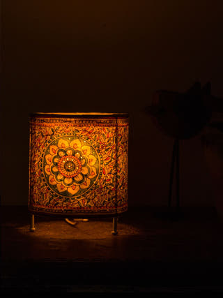 Cylender T-Light | Madhubani Foliage