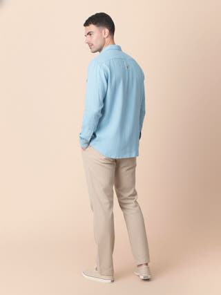 Canyon Blue Unisex Shirt with Flap Pockets
