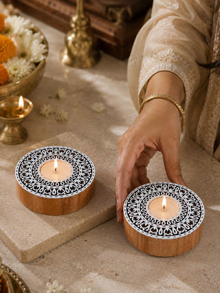 Kshana Tealight Candle Holder | Set of 3