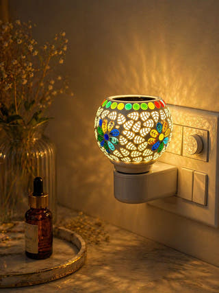 Ziya Mosaic Glass Wall Plug Lamp | Set of 2