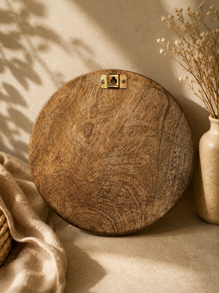 Hand Painted Warli Coconut Tree Wall Plate