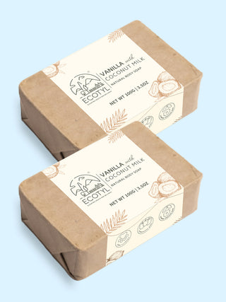 Coconut Milk Soap with Vanilla Set of 2 Ecotyl