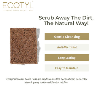 Coconut Dishwashing Scrub Pad Set of 5 Ecotyl