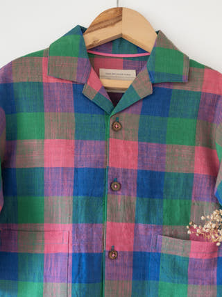 Cloud Drift Oversized Shirt In Handwoven Cotton