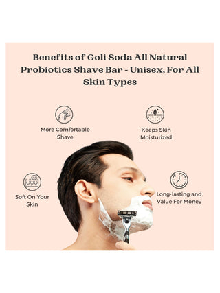 Goli Soda All Natural Probiotics Shave Bar Pack Of Three Goli Soda