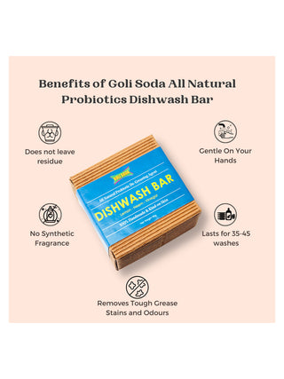 Goli Soda All Natural Probiotics Dish Wash Bar Pack Of 2 Goli Soda