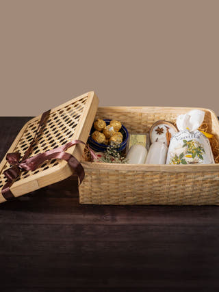Mira Handcrafted Bamboo Rectangular Box