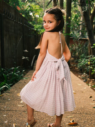 Bloom Dress In Lilac Rhombus
