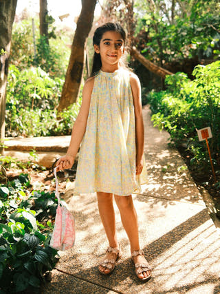Kin Dress In Lemon Butterfly