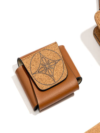 Tan Vegan Leather Work On The Go Set