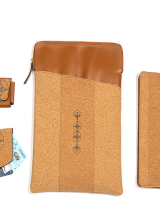 Tan Vegan Leather Work On The Go Set