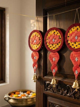 Saroj Handcrafted Bamboo Hanging- Set of 2
