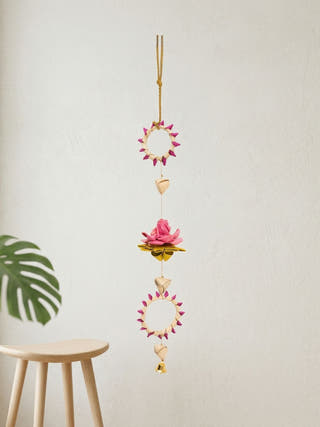Pankhuri handcrafted Palm Leaf Hanging - Set of 2
