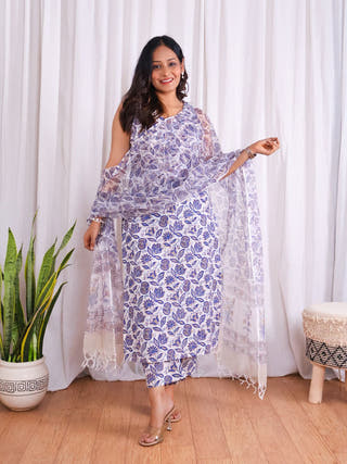 Tessa HandBlock Print Cotton Suit Set