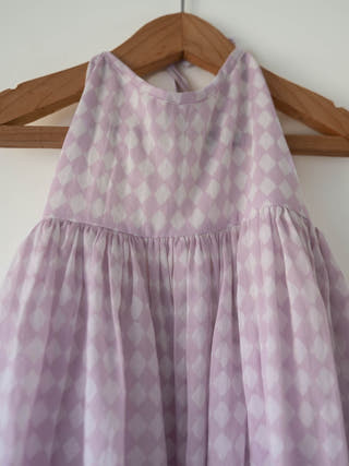 Bloom Dress In Lilac Rhombus