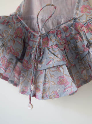 Flutter Sky Blue Butterfly Halter Top Skirt Co-Ord