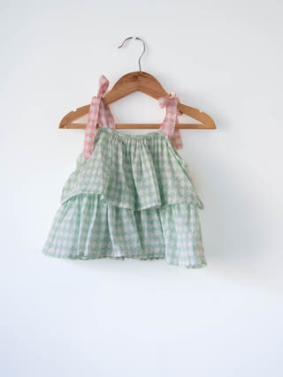 Wander Co-Ord Set In Sage Green Rhombus