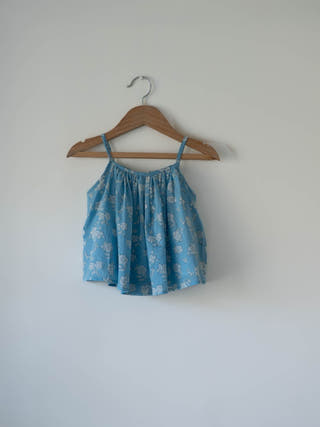 Blossom Powder Blue Spaghetti Top Shorts Set