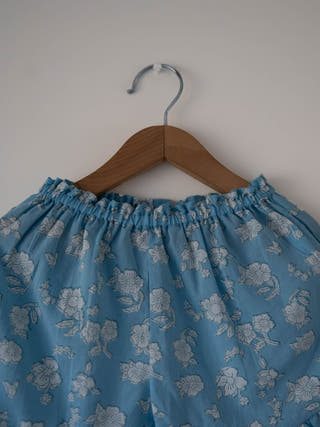 Blossom Powder Blue Spaghetti Top Shorts Set