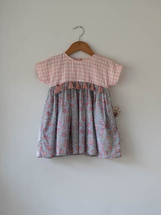 Tassel Dress In Sky Blue Butterfly