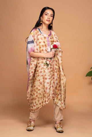 Amara Chanderi Rohanna Kurti - Handwoven Chanderi Kurta for women in Multi color