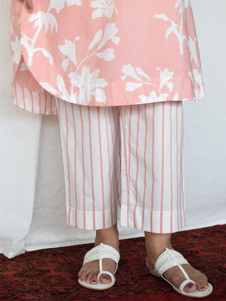 Pink Floral Kurta Set