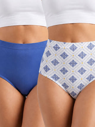 Indigo & Porcelain Organic Cotton Classic Briefs | Pack Of 2