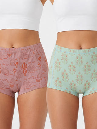 Sky Lantern & Royal Mint Organic Cotton Boyshorts | Pack Of 2