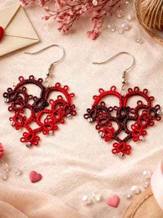 Crimson Heartbeat Earrings