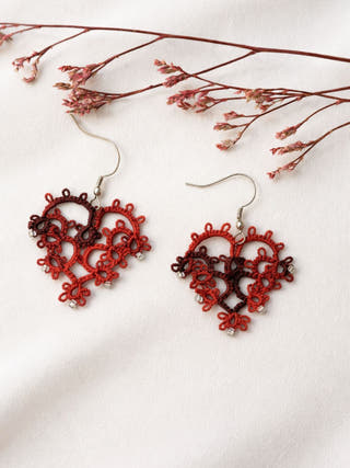 Crimson Heartbeat Earrings