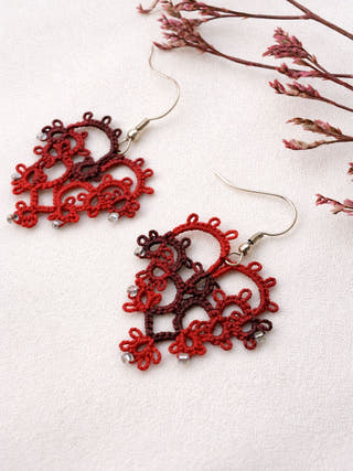 Crimson Heartbeat Earrings