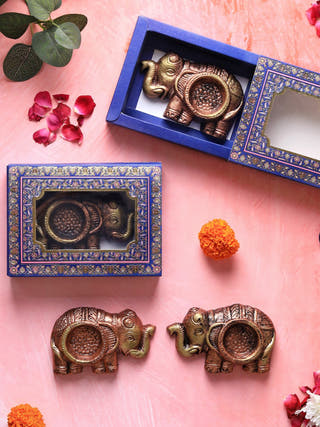 Elephant T Light | Set of 4