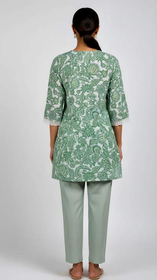 Saira Mint Bloom Co-ord Set