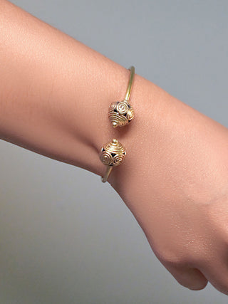 Flexi Glam Brass Bracelet Gold Miharu