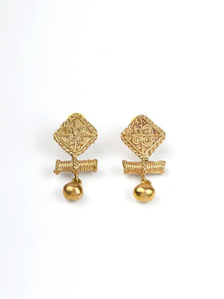 Rajvika Heritage Dokra Earrings