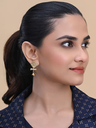 Rajvika Heritage Dokra Earrings