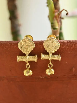 Rajvika Heritage Dokra Earrings