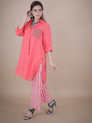 Azalea striped linen pants Headstrong By Hema Sharma