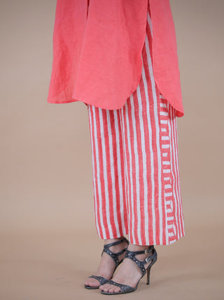 Azalea striped linen pants Headstrong By Hema Sharma