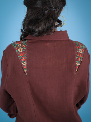 Fez embroidered linen shirt Headstrong By Hema Sharma