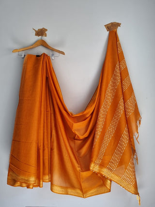 Dhara Cotton Silk Saree Orange KAUSEYAH