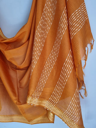 Dhara Cotton Silk Saree Orange KAUSEYAH