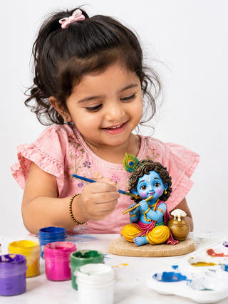 DIY 3D Colouring Bal Krishna Activity Kit
